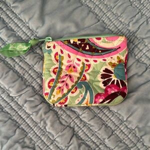 Vera Bradley Vibrant Floral Zip Pouch